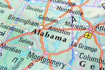 map of alabama